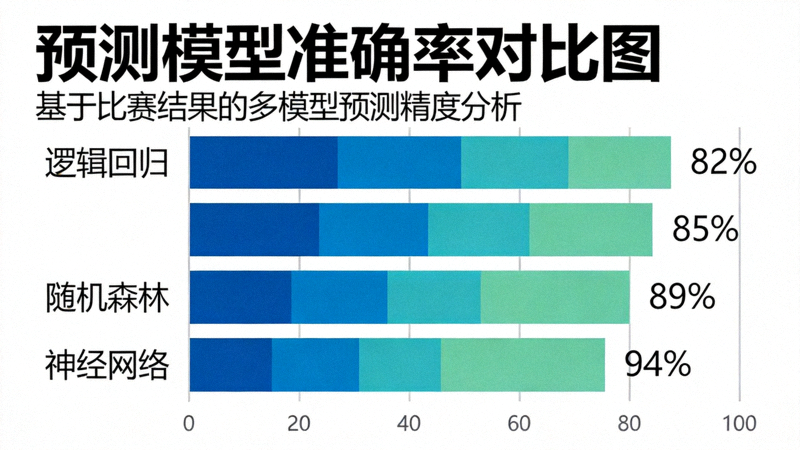 预测模型准确率对比图，展示不同数据模型对比赛结果的预测精度