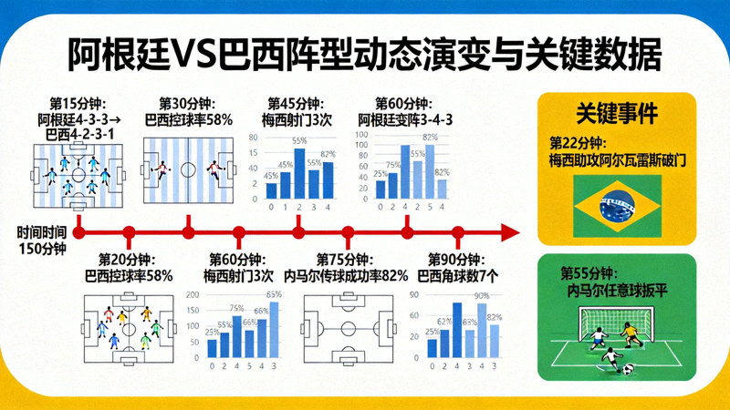 阿根廷对阵巴西比赛的阵型动态演变图与关键数据节点
